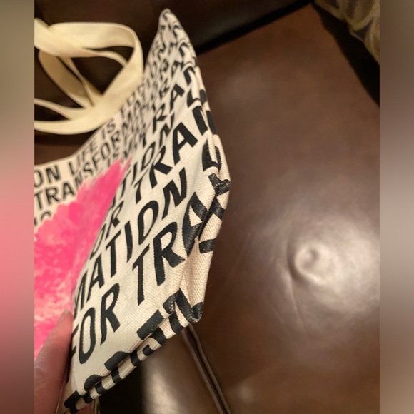 NWOT Lularoe Transformation is for Life extra large canvas tote bag 20”x15”x4” - Picture 8 of 11